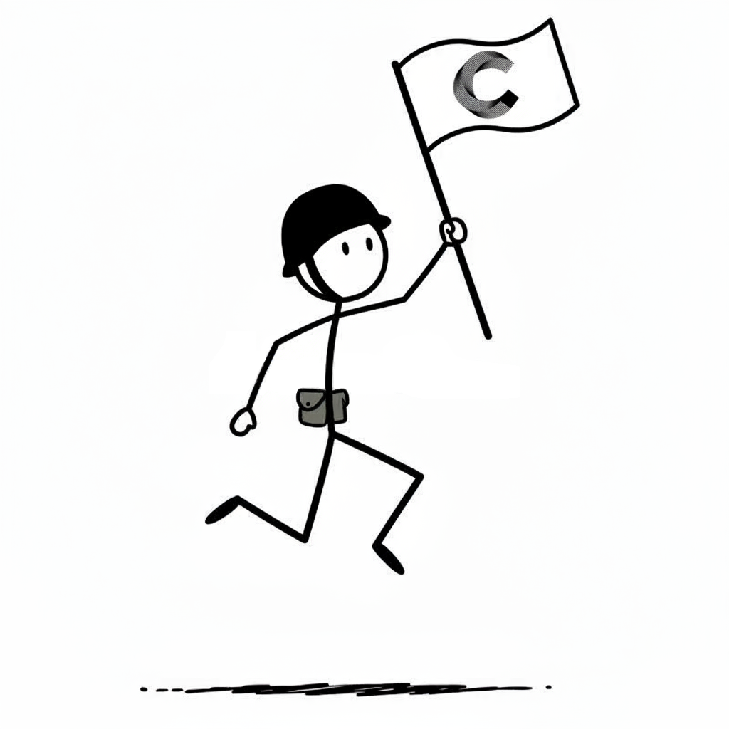 Canton Army flag bearer